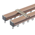 Modern Double Long Outdoor Curtain Track Smooth Mute Silent Heavy Duty Thickened Aluminum Alloy Luxury for Villas