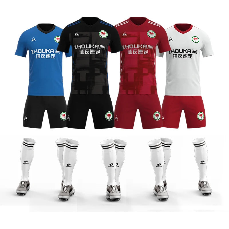Wholesale Cheap Price Sublimate Soccer Uniform Jersey Shirt Custom  Reversible  Football Jersey Set