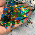 Wholesale 1 Kilo Autism Colorful Puzzle Pieces Glitter for Autism Groups Nail Art Tumblers Festival Decoration
