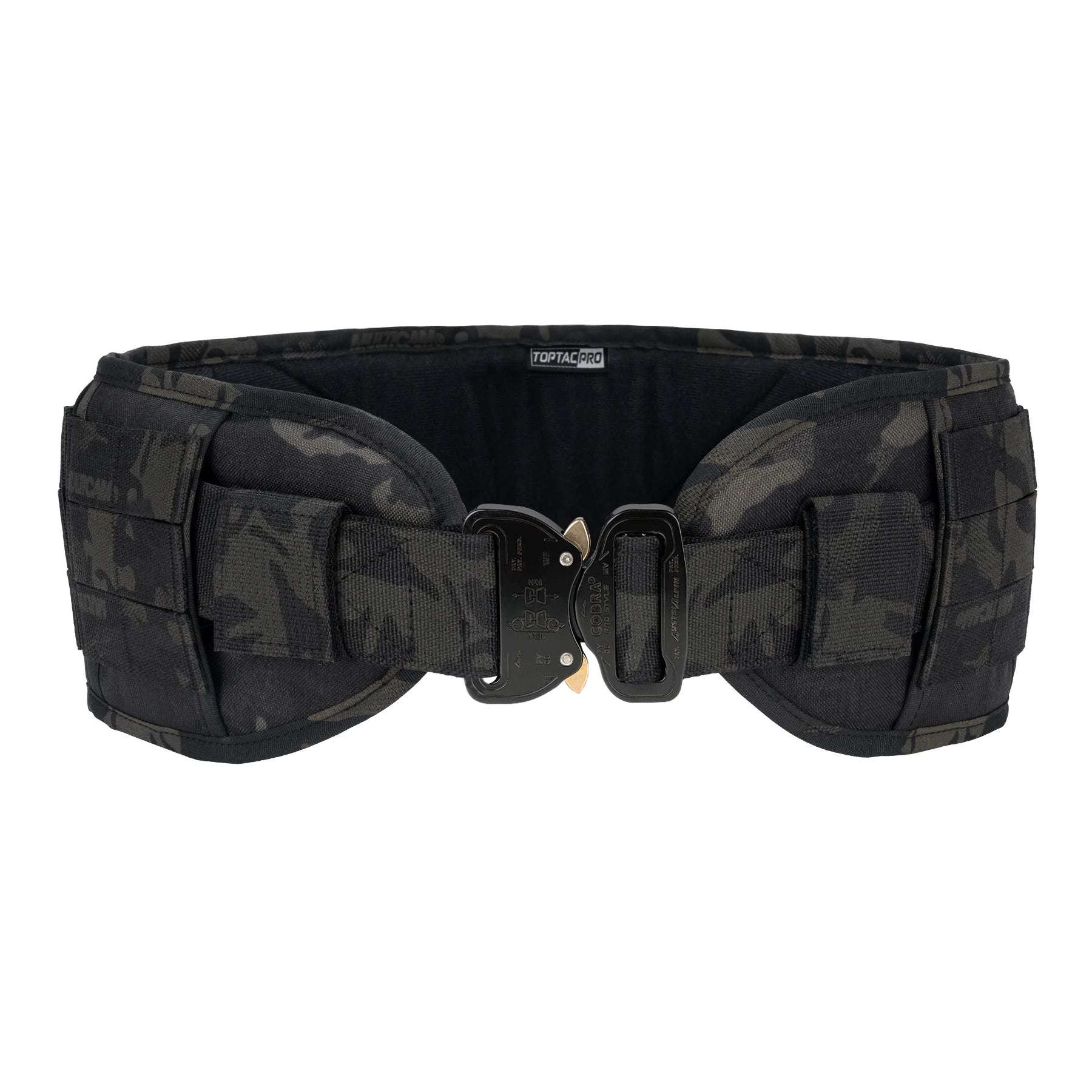 TOPTACPRO 500D Cordura Nylon Camo Combat Tactical Belt Molle Belt Padded Mesh Waist Tactical Belt