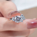 MSR-1163 Wedding Ring Set 14k Gold 1.8ct D VS1 Round Cut Lab Grown Diamond Engagement Ring