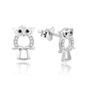 925 Sterling Silver Owl Animal Wholesale Statement Dainty Stud Earrings