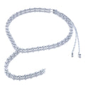 Kirin Wholesale Platinum Plated Zircon String Adjustable Long Pendant Necklaces 925 Sterling Silver Wedding Jewelry