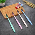 Wheat Straw Bamboo Charcoal Soft Bristles Toothbrush Portable Travel Adult ultra Fine Quality Small Head Toothbrush