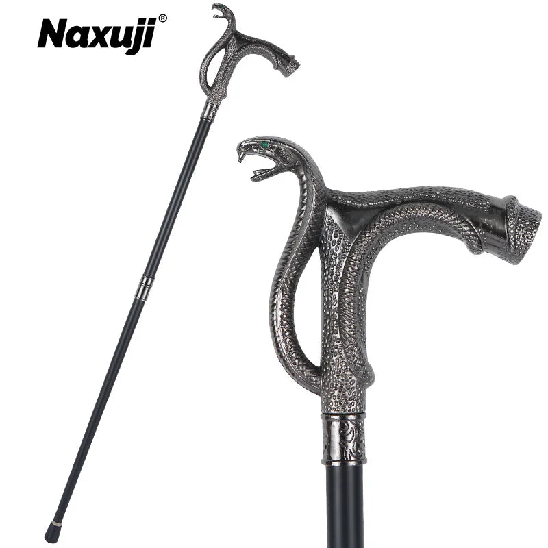 New Design Luxury Walking Cane Snake Head Creative Luxury Walking Stick Metal Craft Decoration