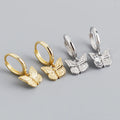 New Unique Design S925 Sterling Silver 925 Silver Butterfly Charm Earrings for Women EH1367