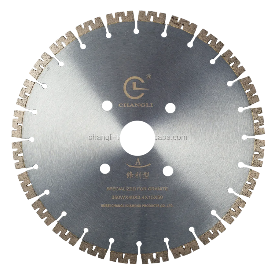 Industrial OEM 350MM Diamond Steel Ti-Coated High Frequency Welded SAW BLADES for Cutting Granite 3-Year Warranty Changli CL