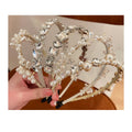 Luxury Baroque Crystal Pearl Headband French Retro Wedding Hair Jewelry with Rhinestone New Bridal Hair Hoop