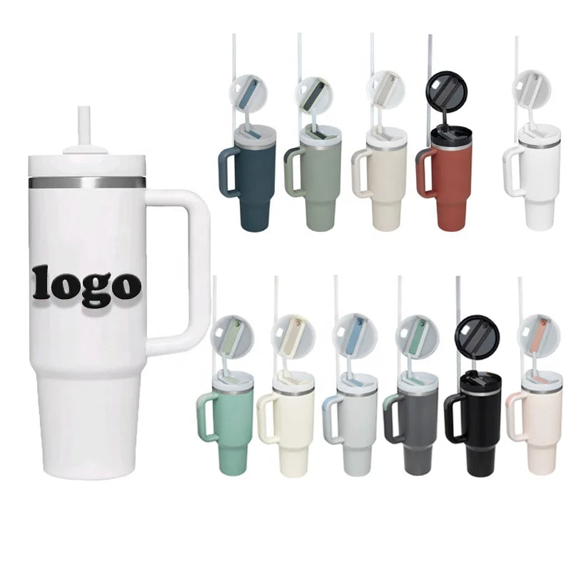 Custom Logo 30oz 40ozDouble Wall Insulated Adventure Outdoor Travel Mug Stainless Steel Vacuum Travel Tumbler With Handle