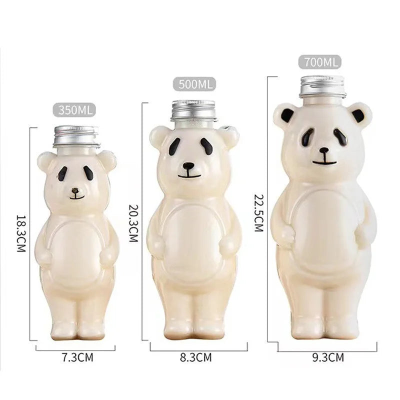 New Product Christmas 250Ml Bottle Cover Sling Custom Plastic Bottle Morocco Portable Beverage Plastic Panda Jar