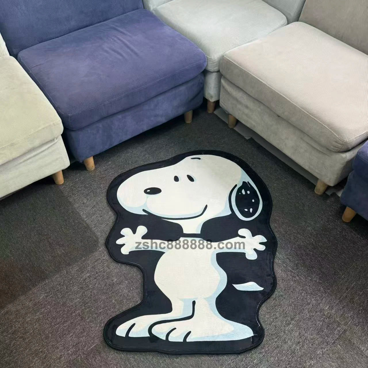 Dog Cute Cartoon Anime Carpets and Rugs Custom Your Design Shape Fluffy Tufted Polyester Anime Rugs for Children's Room
