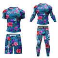 Wholesale Custom 4 Piece Bjj Mma Rash Guard Setrash Vestsublimation Men Leggings Fight Boxing Gym Shorts Compression t Shirt