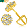 Dropshipping 2023 Fine Jewelry 925 Hip Hop Men Luxury Sterling Silver VVS Moissanite Diamond Screw Back Stud Earrings