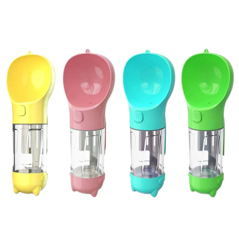 Portable Pet Water Bottle with Dog Waste Bag Puppy Travel Outdoor Walking Drinking Dispenser Drink Cup Bowl Feeder