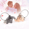Lovely Valentine's Day Zodiac Male and Female Jewelry Pendant Elephant Couple Car Keychain