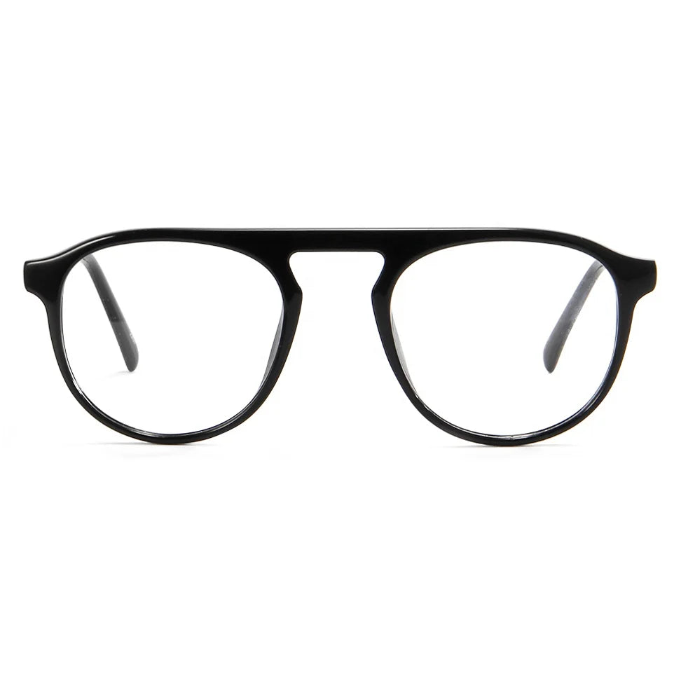 Acetate Vintage Optical Glasses Frame Men Blue Retro Pilot Oval Prescription Eyewear Frames Women Lentes Opticos Para Mujer