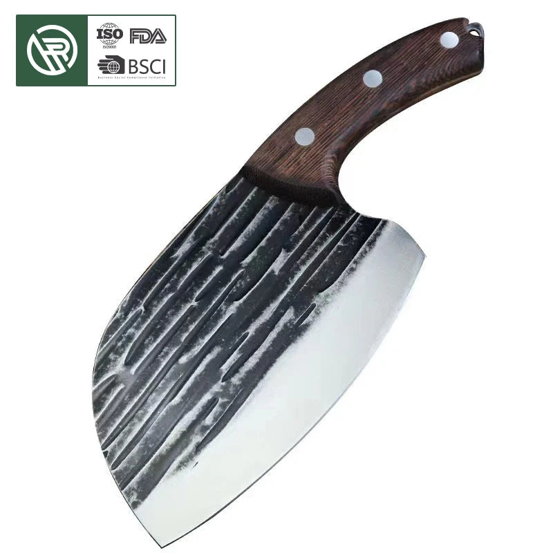 Bochen 5Cr15 Mov Steel Handmade Forged Knife Cleaver Butcher Knife for Kitchen Cooking Chopping Serbian Chef Knife