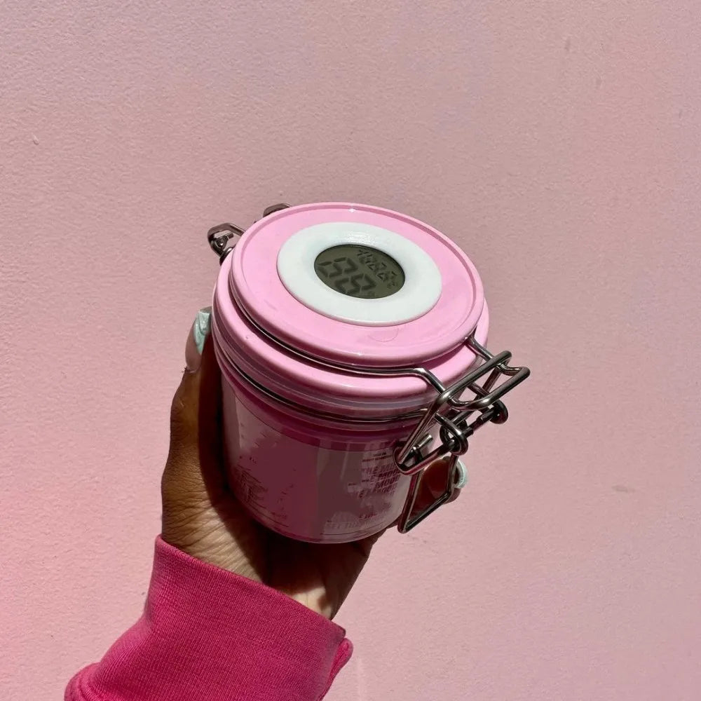 Pink Glue Adhesive Container Eyelash Glue Storage tank Lash Accessories Private Label With Thermometer