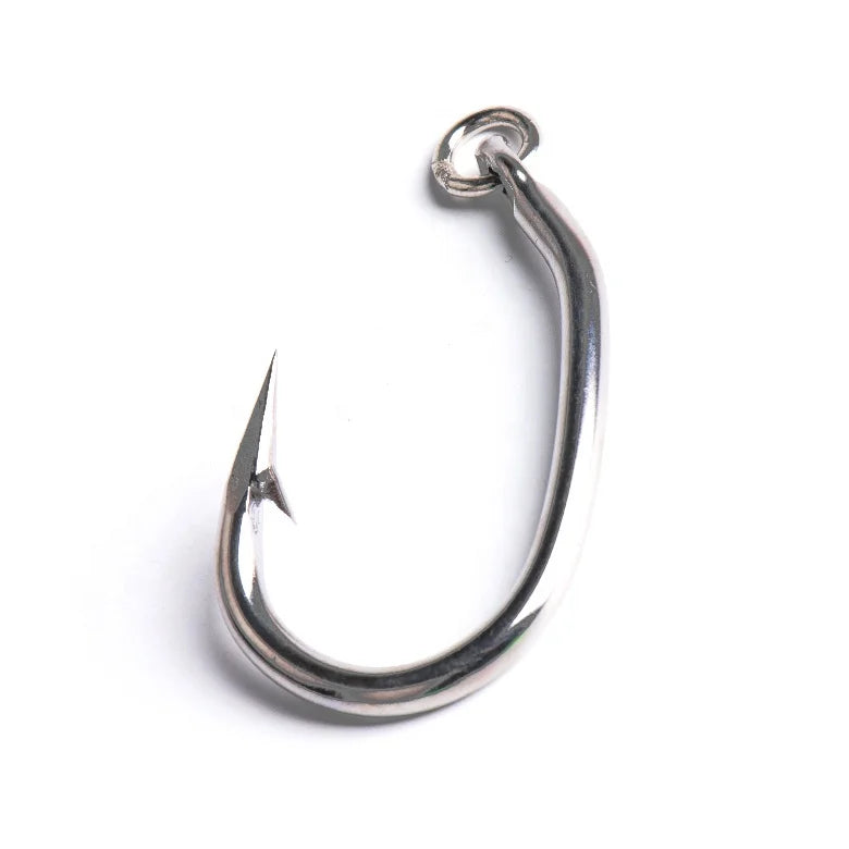 Stainless Steel Silver Sea Fishing Hooks 3.0#-5.0# Saltwater Deep Fisheries Commercial Long Line Tuna Fishing