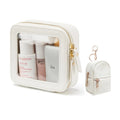 2024 TSA Approved Transparent Bag Portable Travel Toiletry Cosmetic Case Clear Makeup Bag Organizer with Mini Lipstick Pouch
