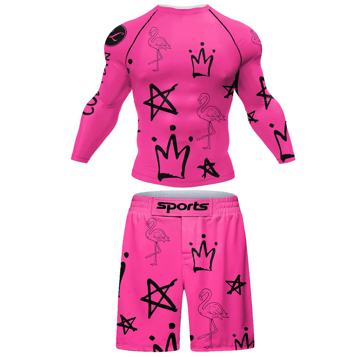Custom MMA T Shirt+Pants Set Rashguard for Men Boxing Muay Thai MMA Shorts Kickboxing Jerseys Boxeo Jiu Jitsu Bjj Gi Sportswear