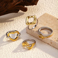 DAIHE Fashion 18K Gold Stainless Steel Finger Ring Wholesale for Woman Men Girl