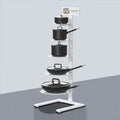 Metal Kitchen Cookware Storage Rack Kitchenware Organize Holder Detachable Pot Rack Customizable Factory Outlet