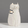 Flower Modern Vase Office Craft Animal Sculpture Ceramic Cat Statue Vase Home Minimalist Decoration
