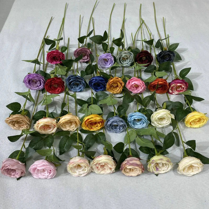 Wholesale Cheap Single Camellia Hotel Wedding Decoration Artificial Flowers