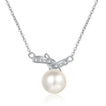 Wholesale Micro Insert Moissanite Irregular Choker Chains Fine Jewelry 925 Silver 8MM Natural Freshwater Pearl Pendant Necklaces