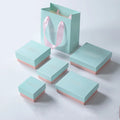 Custom Logo  Packaging Ring Earrings Boxes Jewelry Pearl Necklace Box Organizer Sets Jewelry Packaging Gift Box
