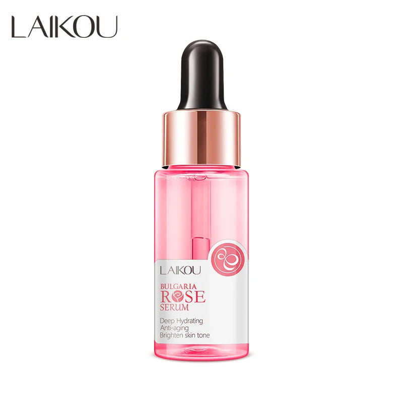 LAIKOU New Arrival Deep Hydrating Rose Face Serum Brightening Facial Care Anti-aging Smoothing Serum 17ml