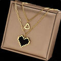 Versatile Simple Design Cool Street Style Stainless Steel Choker Vintage Black Peach Necklace for Women