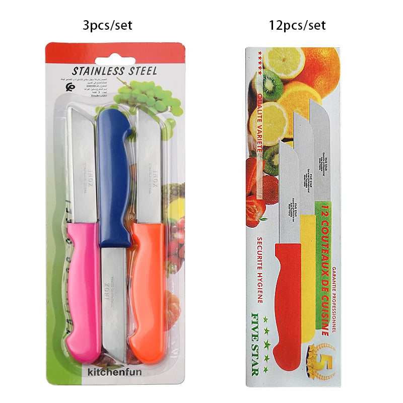 3pcs Fruit Knife Set Stainless Steel Multifunctional Kitchen Knife Sets  Paring Knife Fruit Vegetable Shredding Tool