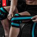 LS0306 Custom Logo Gym Fitness Weight Lifting Powerlifting Knee Sleeves Elastic Polyester Knee Wraps Bandage