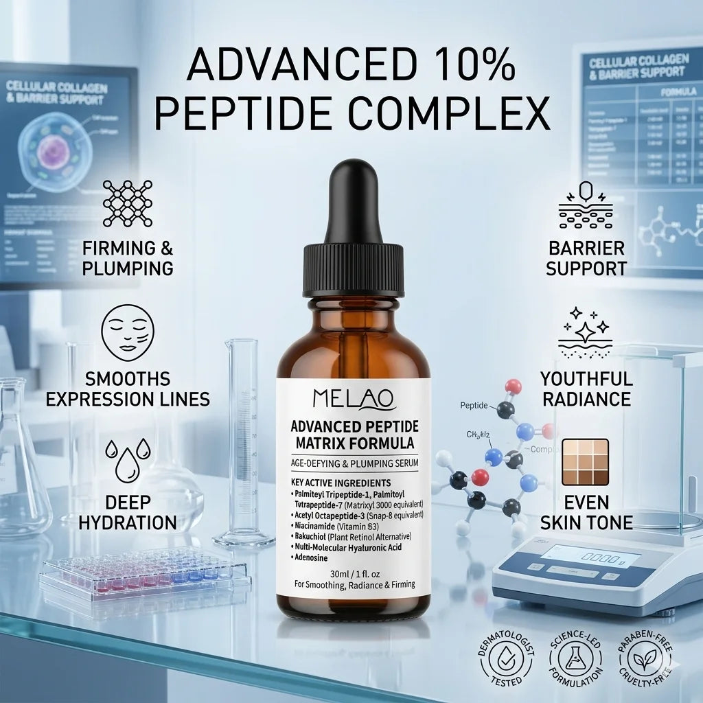 Age Defying Matrixyl 3000 Peptide Face Serum Acetyl Octapeptide-3 Palmitoyl Tripeptide Skin Smoothing Firming Adenosine Serum