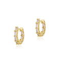 Popular 14K Gold Plated 5A Zircon Earrings Niche Design Hollow Round Circle Stud Earring Iced Out Jewelry Earrings for Women