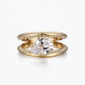 2023 Hot Selling White Gold Plated Moissanite Engagement Rings for Women
