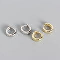 Women Dainty Simple Hypoallergenic Jewelry Minimalist Huggie Hoops Gold 925 Silver Plain Small Wide Hoop Earrings