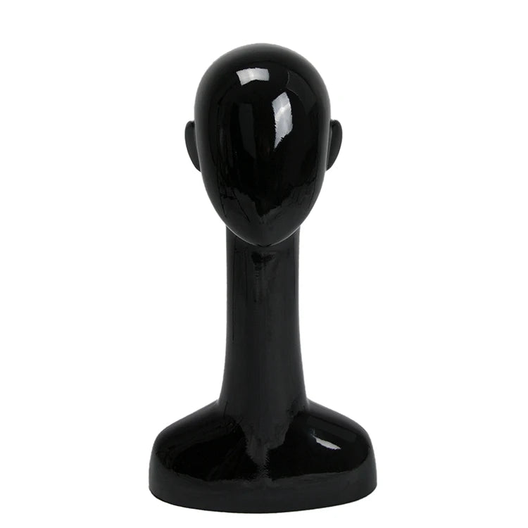 Shiny Wig Display Head Plastic Torso Mannequin Abs Plastic Gold Black   Hat Glasses Mannequin Head