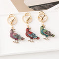 Factory Wholesale Crystal Animal Bird Shaped Keyrings Rhinestone Hummingbird Keychain for Gift