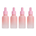 Customized Colored Private Label Frosted Glass Container Screen Printing Pink Dropper Bottle Refilled Essential Oil for Air