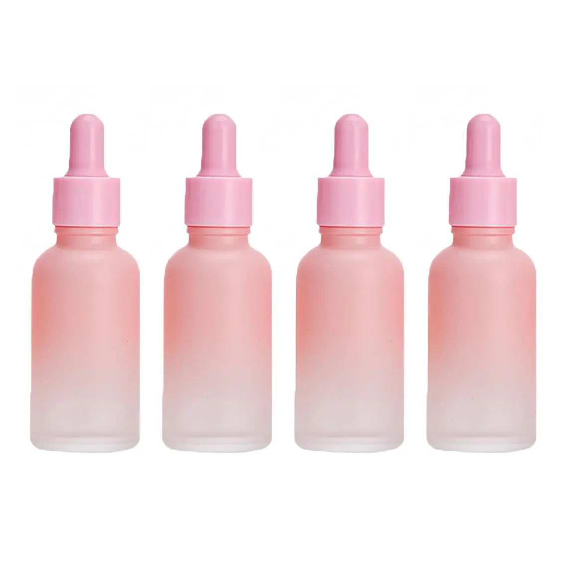 Customized Colored Private Label Frosted Glass Container Screen Printing Pink Dropper Bottle Refilled Essential Oil for Air