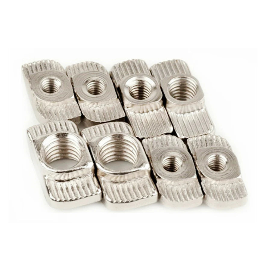 Factory Direct Sale Aluminum Alloy Hex Head T Slot Nuts M4 M8 for 20 30 40 Series Aluminum Profile Hammer Nut