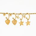 18K Gold Plated Heart Star Burst Hoop Earrings for Women Stainless Steel Jewelry Wholesale