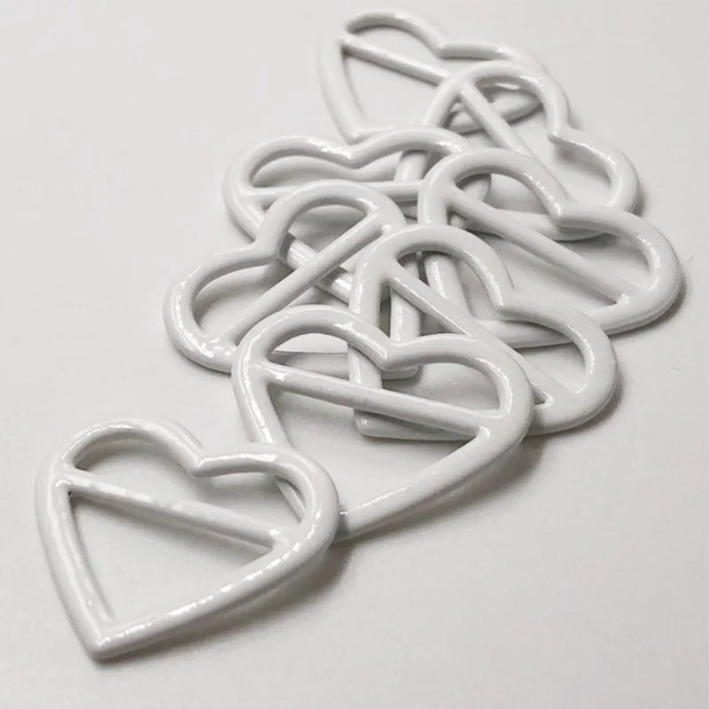 DIY Accessories Nylon Coated Bra Slider Heart Shape Bra Ring and Slider
