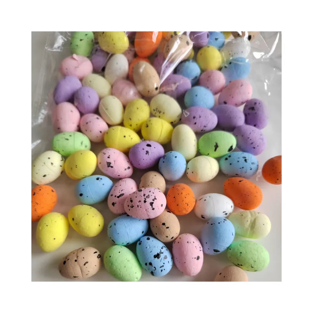 Bulk 100Pcs/Lot Resin Mini Easter Eggs for Crafts Doll House Miniature Eggs for DIY Projects and Easter Decor