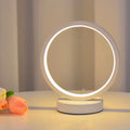 Simple Modern Aluminum E26 Circular Table Lamp Bedside Study Bedroom Dimmable Touch Control Decorative Night Light