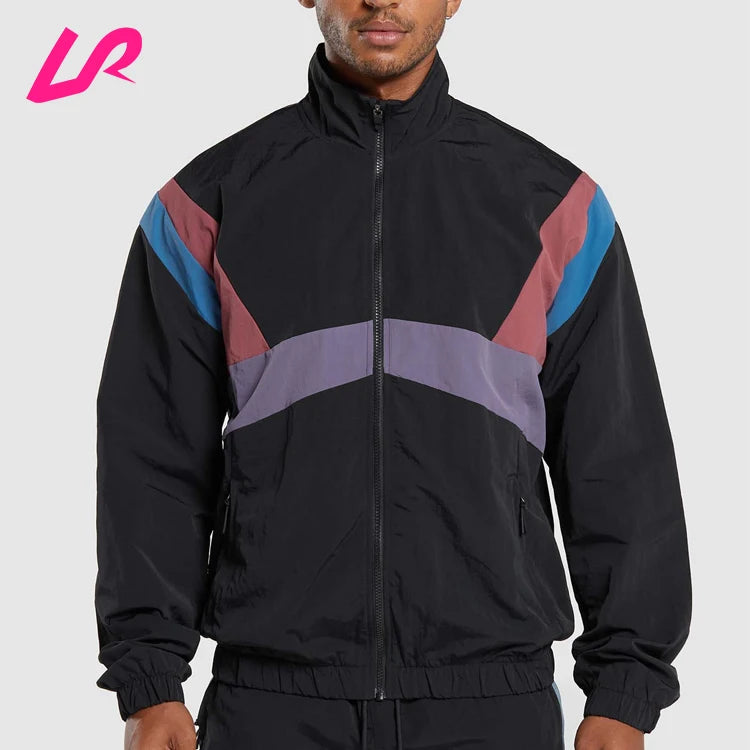 Custom Men's Plus Size 100% Nylon Canvas Waterproof Breathable Windbreaker Windproof Zip Side Pockets Reversible Quick Jacket