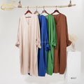 Habib Elegant Bubble Sleeved Open Abaya Dubai Wholesales Modest Abaya Cardigan Kimono Islamic Clothing
